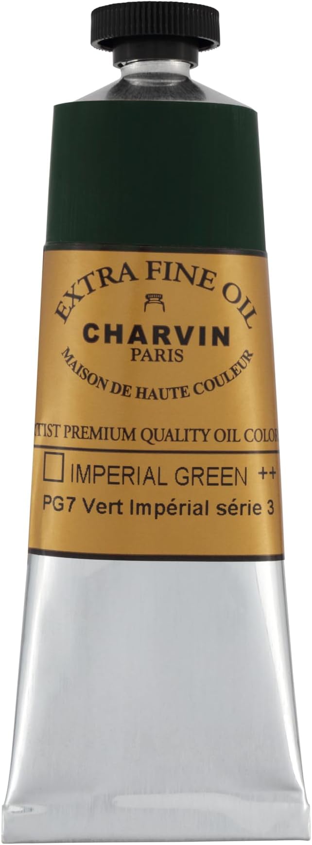 Charvin Extra Fine Oil Paint, Imperial Green 60 mL - Triple-Milled, Rich Texture, Poppy Oil-Based, Light-Fast, Handmade, Archival Quality