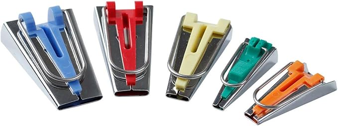 YICBOR Bias Tape Maker Set 6MM/9MM/12MM/18MM/25MM 5 Sizes DIY Quilting Tools Kit