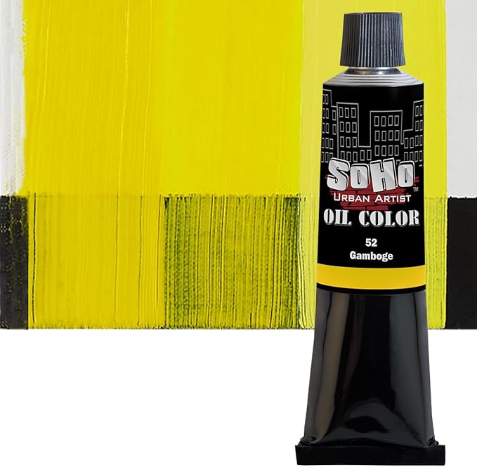 Soho Urban Artist Oil Paint - Gamboge, 170 ml Tube - Best Valued Oil Colors for Painting, Excellent Pigment Load