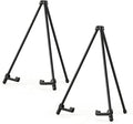 14" High Tabletop Instant Display Easel - Black Steel Small Tripod Easel Stand with Adjustable Holders for Pictures, Paintings, Posters and Store Signs(2 Pack)