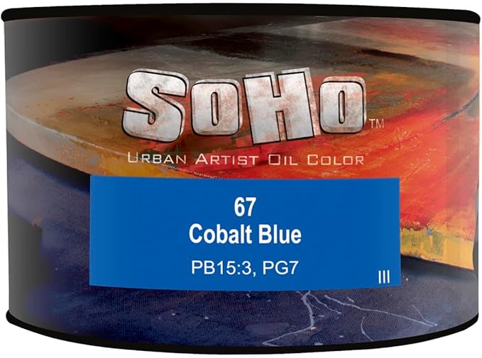 Soho Urban Artist Oil Paint - Cobalt Blue, 430 ml Can - Best Valued Oil Colors for Painting, Excellent Pigment Load