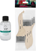 Jerry's Artarama InstaVar™ Gloss Picture Varnish & Varnish Brush Sets - Perfect for Varnish Paintings, Artists, Professionals, Restoration, & More! - 3.4oz Bottle w/ Set of 6 Brushes