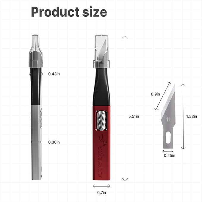 3 PCS Exacto Knife,Hidden Blade Design at The End,Comes with 5 Spare High Qualiry Carbon Steel Exacto Knife Blades. Craft Knife for Crafting, Arts,Modeling,Scrapbooking,Stencil,DIY Projects.Grey