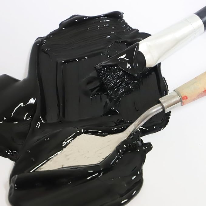 Mont Marte Discovery School Acrylic, 2 PACK, Black, 1/2 Gallon (2 Liter). Ideal for Students and Artists. Excellent Coverage and Fast Drying. Pump Lid Included.