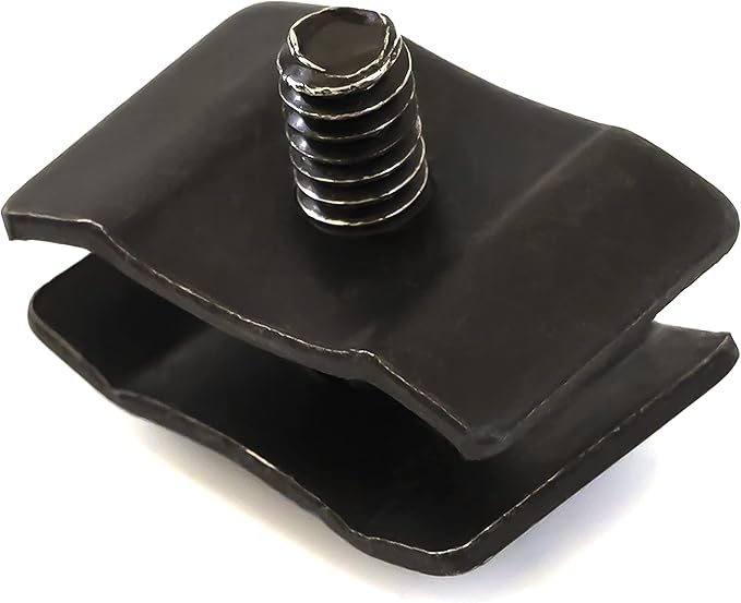Gridwall Joining Clip Connectors for Grid Panels, Powder-Coated or Chrome Plated Steel (Quantity 10) (10, Black)
