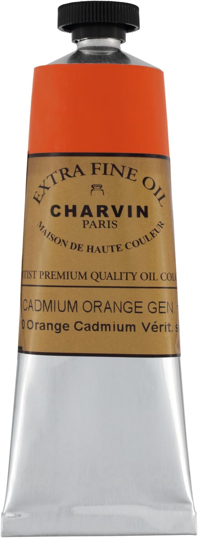 Charvin Extra Fine Oil Paint, Cadmium Scarlet 60 mL - Triple-Milled, Rich Texture, Poppy Oil-Based, Light-Fast, Handmade, Archival Quality