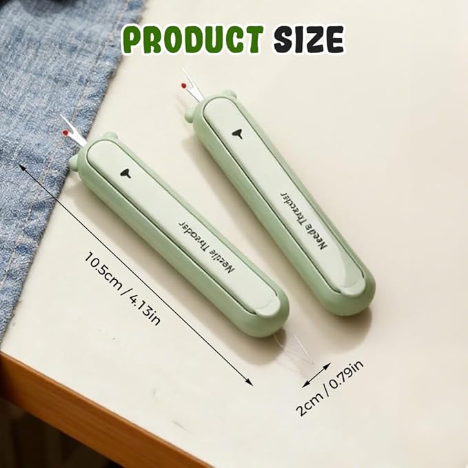 2 in 1 Needle Threader and Seam Ripper, 2025 New Automatic Threader for Hand Sewing, Storable Sewing Needles, Essential for Sewing Lover (Yellow)