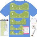 Vowlove Tshirt Ruler Guide for Vinyl Alignment - T Shirt Rulers to Center Designs Graphics Placement, Tee Shirt Measurement Ruler Heat Press Accessories Tool Sublimation Blanks HTV Heat Transfer Vinyl