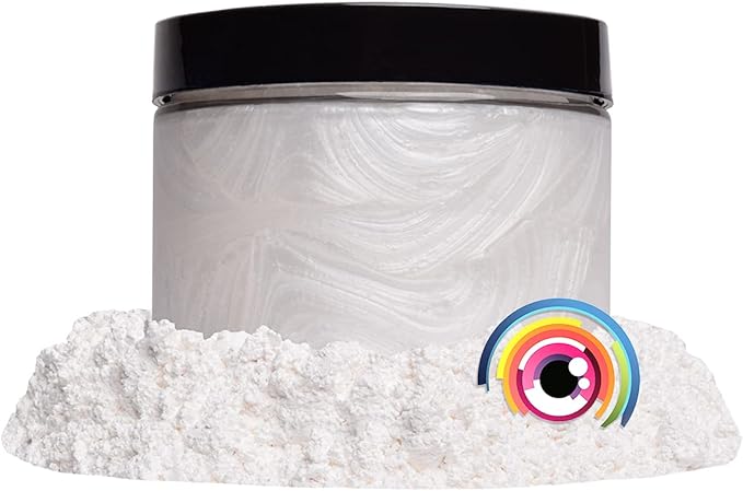 Eye Candy Pigments Premium White Mica Powder - Shiro White (25gr) - for Epoxy, Resin, Soap, Paint, Woodworking, Acrylic Pouring, Bath Bombs, Fishing Lures - DIY Arts and Crafts Additive