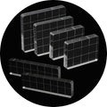 Pine & Linen 6 Pack Clear Stamp Blocks, Acrylic Tools Grid Lines Set, Scrapbooking Crafts for DIY Crafts/Scrapbooking/Card Making/Ornaments/Stamping Projects(Style-1)