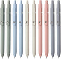 FIOVER Gel Pens, 10pcs 0.5mm Quick Dry Black Ink Fine Point Smooth Writing Pens for Journaling Note Taking High-End Series Ballpoint for Office School Supplies(10pcs Morandi)