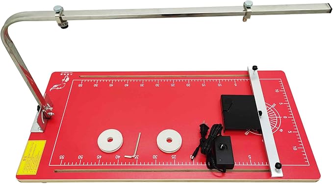 110V Hot Wire Foam Cutter with Scale, 30.7" ×15 ", 36W Professional Heat Cutting Machine for Foam, Sponge, EPE, Ribbon, KT Board, Adjustable Angle and Temperature