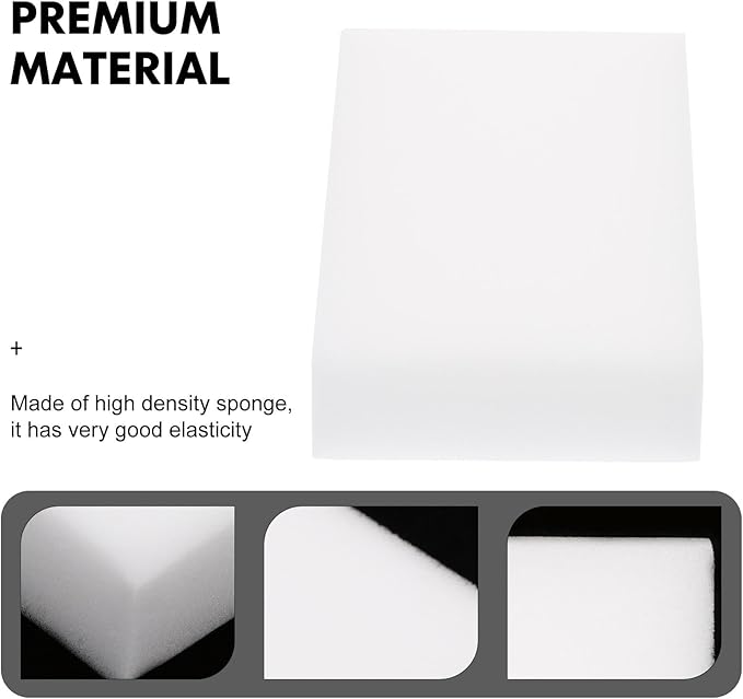 Tofficu 32 Pcs High Density Sponge Blocks for Needle Felting, DIY Crafts, Jewelry Making, and Heat Shrinkable Accessories, 3.93x2.36x3.14 Inch, White Paint Sponges