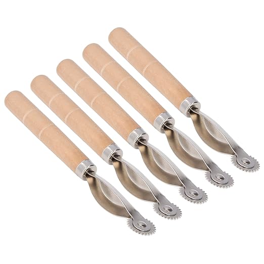 Oumefar 5Pcs Tracing Wheel Paper Perforator Tracing Wheel Serrated Tracing Wheel Serrated Tracing Wheel for Punching Marking, Sewing Tracing Wheel for Sewing Patterns