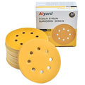 5-Inch 8-Hole Hook and Loop Sanding Discs 600-Grit Random Orbit Sandpaper, 50-Pack