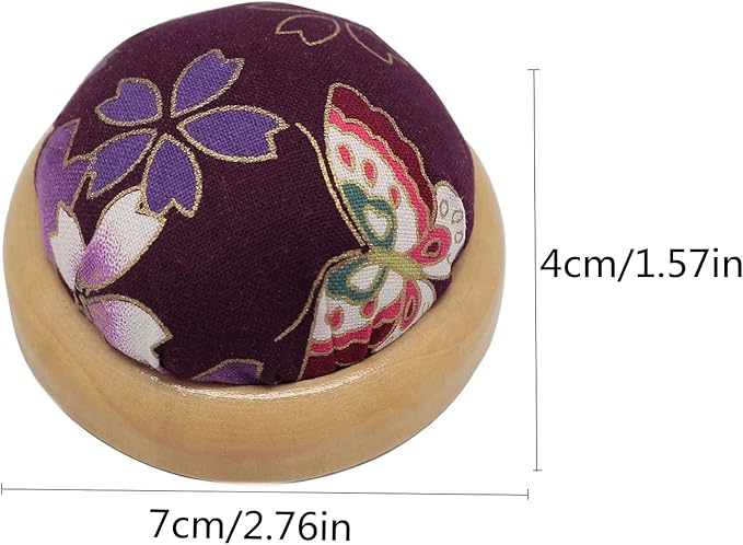 Fbshicung Pin Cushions Sewing Needle Cushion Holder Band Wearable Pincushions for Sewing (Japanese Flower 1)
