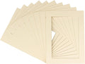 5x7 Mat for 8.5x11 Frame - Precut Mat Board Acid-Free Textured Cream 5x7 Photo Matte For a 8.5x11 Picture Frame, Premium Matboard for Family Photos, Show Kits, Art, Picture Framing, Pack of 10 Mats
