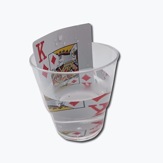 Plastic Playing Cards, Real Poker Size, Casino Quality, Jumbo Index, Exceptional Handing, Waterproof & Washable, Perfect for Texas Hold’em Poker, 1 Red Deck
