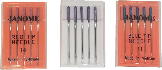HONEYSEW Sewing Machine Blue Tip Needle Size 11 Purple Tip Needles Designed for Janome Stretch Size14
