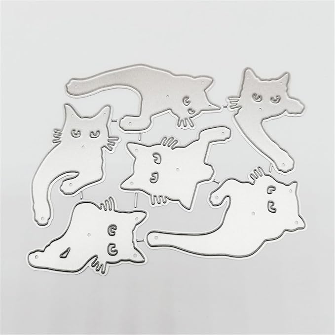 Cutting Dies Metal Stencils Scrapbooking Tools DIY Embossing Template for Paper Card Making Album Arts Crafts Supplies (Cat-10.7x8.6cm)