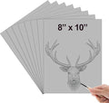 Yeaqee 8 Pcs 8 x 10 Inch Linoleum Block Rubber Carving Block Soft Linocut Blocks Large Linoleum Sheet Unmounted Lino Plates for Engraving Art Project Printmaking Artist Studio Supplies, Gray