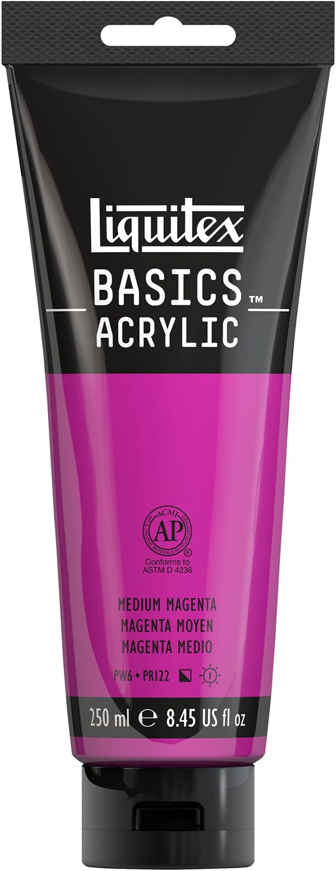 Liquitex BASICS Acrylic Paint, 250ml (8.5-oz) Tube, Medium Magenta