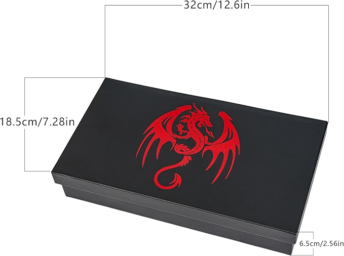 4 in 1 D&D Storage Dice Box Portable Rolling Tray and Dice Tower, Leather DND Holder Case for Role Playing Games Table Games - Red