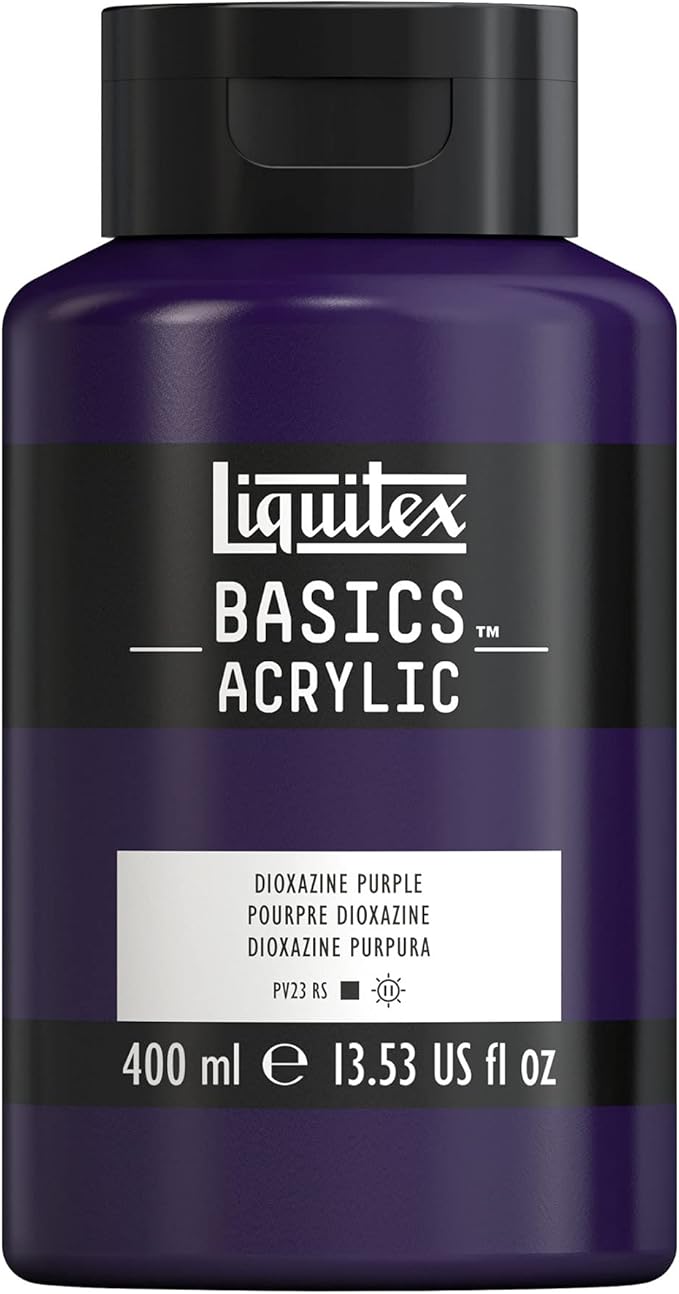 Liquitex BASICS Acrylic Paint, 400ml (13.5-oz) Bottle, Dioxazine Purple