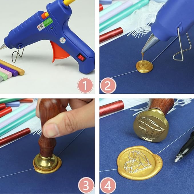 30 Pieces 7mm Sealing Wax Sticks for Glue Gun,PORXFLY Mini Wax Seal Sticks Great for Seals Stamp,Cards Envelopes,Wedding Invitations,Gift Wrapping,Wine Packages (Pine Green)