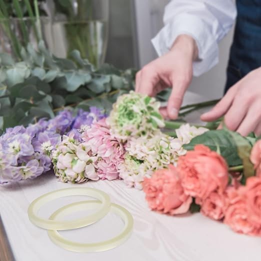 4Packs Clear Floral Tape - 1/4 inches Wide Floral Vase Tape, Clear Waterproof Floral Tape for Fresh Flower Bouquets and Flower Arrangements Crafts (0.25inch*4Packs), 0.25inch*4Pack
