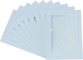 5x7 Mat for 8.5x11 Frame - Precut Mat Board Acid-Free Baby Blue 5x7 Photo Matte Made to Fit a 8.5x11 Picture Frame, Premium Matboard for Family Photos, Show Kits, Art, Picture Framing, Pack of 10 Mats