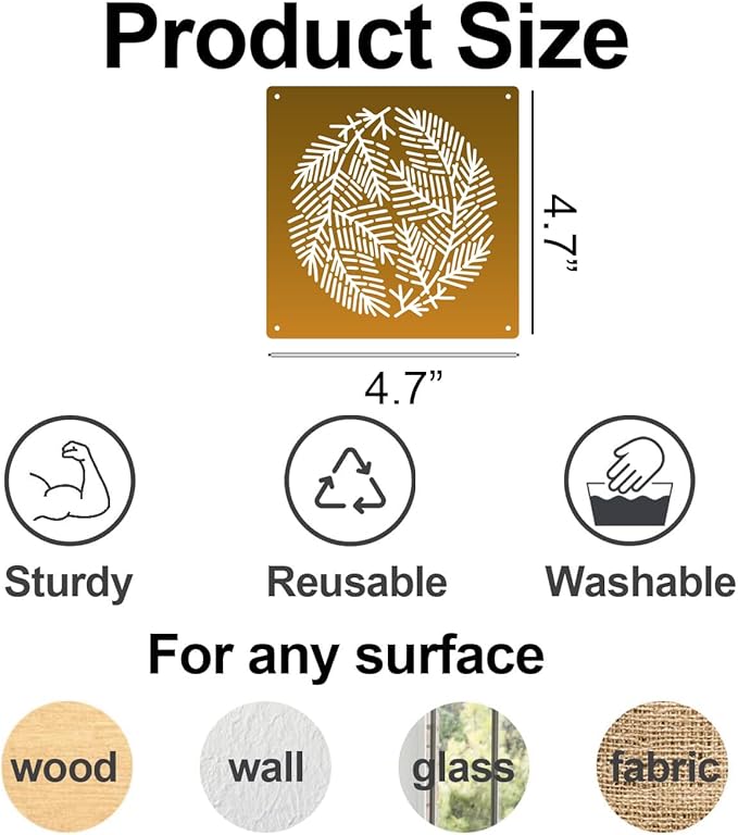 Sashiko Stencil Geometric Sashiko Pattern Template 4.7inch Drawing Line Quilting Stencils for Sewing Hand Quilting Embroidery