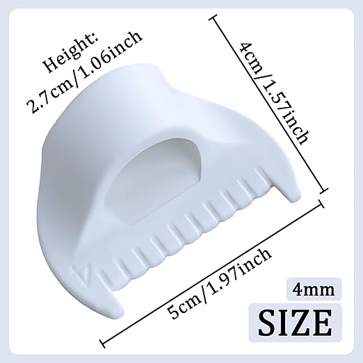 1 PCS 4mm Edge Lock Seam Guide, Mini Sewing Finger Ruler for Hand Sewing, DIY Sewing Kit Tool, Sewing Needle Gauge Measuring Guide, White