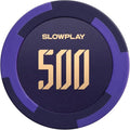 SLOWPLAY Godel Clay Poker Chips, 14 Grams Heavyweight Clay Composite, 40mm Large Chips in Bulk, Pack of 50 with Denomination of 500