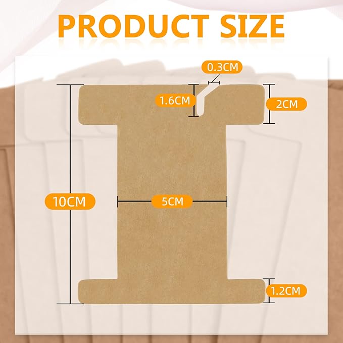 200 Pcs Ribbon Organizer Set Cardboard Ribbon Spools Embroidery Floss Holder Organizer Embroidery Thread Holder Empty Cardboard Yarn Bobbin for Cross Stitch Craft DIY Sewing