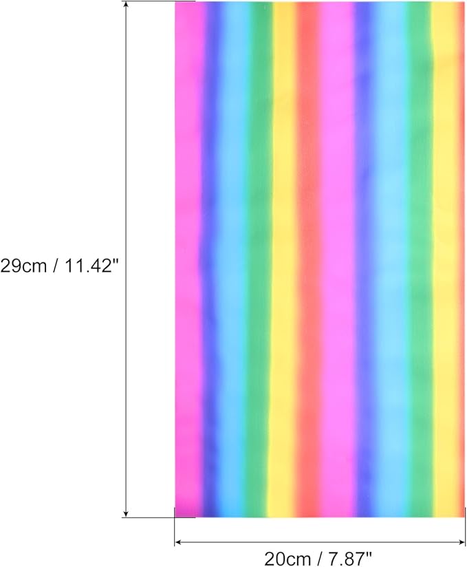 MECCANIXITY 50 Sheets Multicolor Heat Reactive Foil Transfer Paper, 20x29cm, PET, Rectangular, Glossy, Crafts