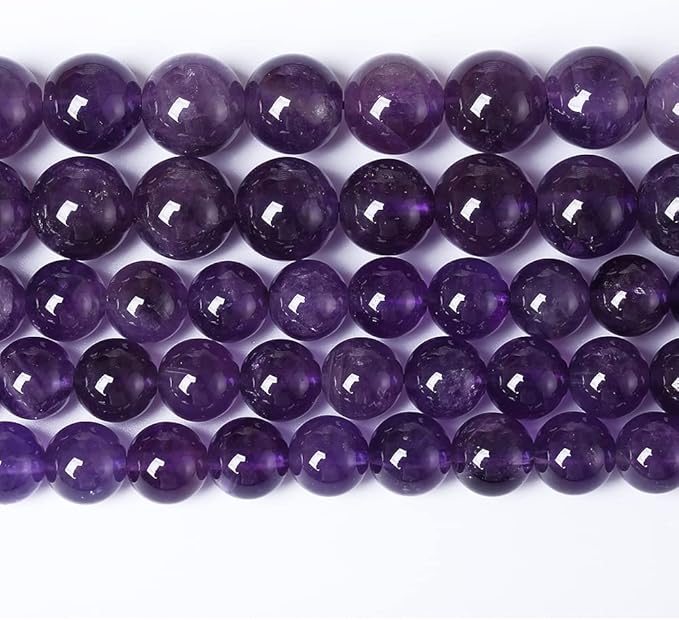 180PCS 4mm Natural Amethyst AAAAA Purple Crystal Quartz Beads Gemstones Round Stone Beads for Jewelry Making DIY Bracelet Necklace 2 Strand 32"