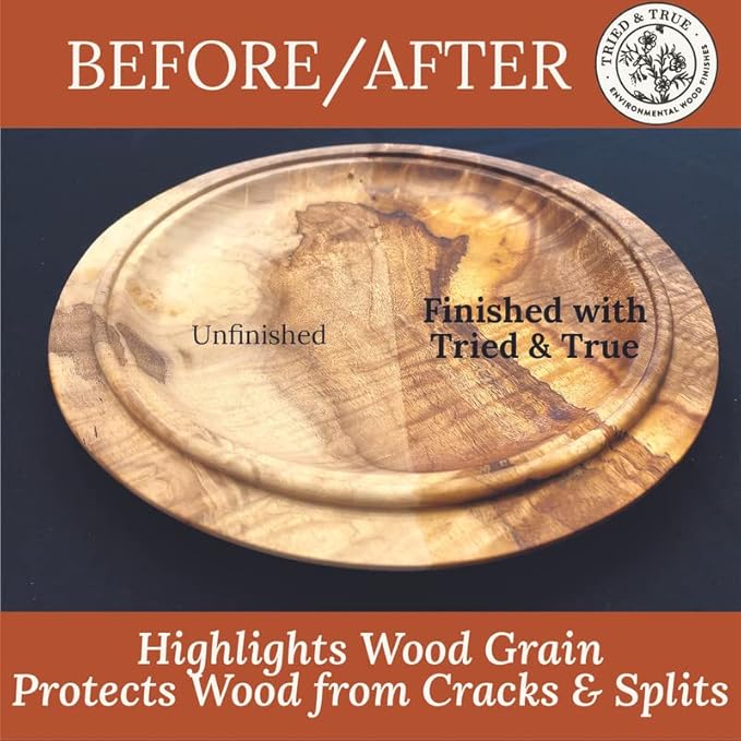 Tried & True Superior Varnish Oil Wood Finish, Pint - Natural Pine Resin & Linseed Oil, Ideal for Interior Furniture, Tables, Countertops - Non-Toxic, Scratch Resistant & Durable