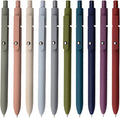 Gel Pens, 10 Pcs 0.5mm Fine Point Smooth Writing Pens High-End Series Black Ink Pens for Journaling Note Taking, School Office Supplies for Women Men (10 Pcs Mixed colors)