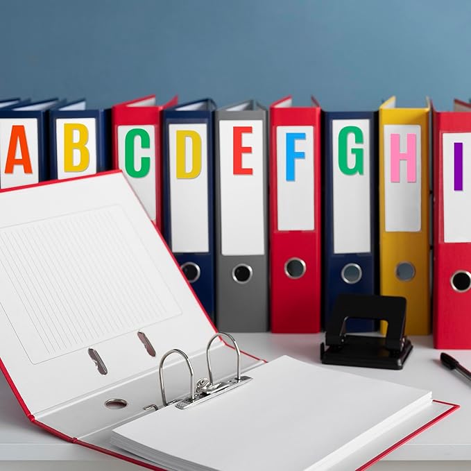 Bemeol Letter Stickers 1560 Pieces 30 Sheets Stick on Vinyl Letters Capital Alphabet Sticker Letter for Craft Bulletin Boards Classroom Home Business Decor(Multicolor,1 Inch,2 Inch)