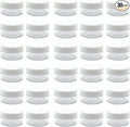 30 Pcs Sample Containers, 10 Gram Mini Sample Jars for Cosmetic, Eye shadow, White Lid