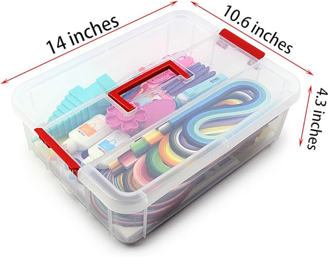 MDLUU Paper Quilling Kit with 1860 Strips and Quilling Tools and Storage Box, Paper Quilling Craft Great for DIY Learning Class, Home Decoration, Birthday Gift
