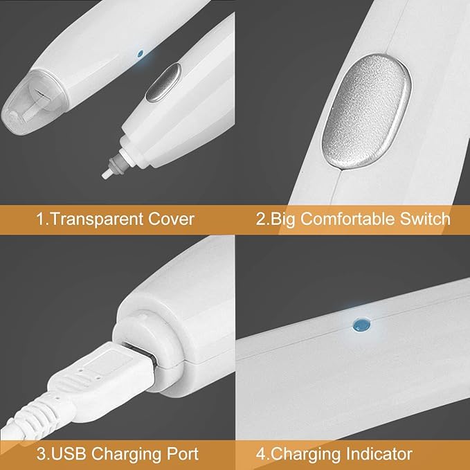 AFMAT EE03 Electric Eraser for Artists, 140 Eraser Refills, Rechargeable Electric Erasers for Drawing, Artist Erasers for Drafting, Painting, Sketching, Architectural Plans, Detailer Tool-White
