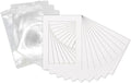 6x8 Mat for 8x10 Frame - Precut Mat Board Acid-Free Show Kit with Backing Board, and Clear Bags White 6x8 Photo Matte Made to Fit a 8x10 Picture Frame Matboard for Framing, Pack of 10 Mats