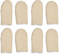 4 Pairs Leather Finger Protector Needle Felting Knitting Finger Thimble Guards Tools, Fingers Thumb Protector for Knitting Sewing Quilting Pin Needles Craft Accessories DIY Sewing Tools(Random Color)