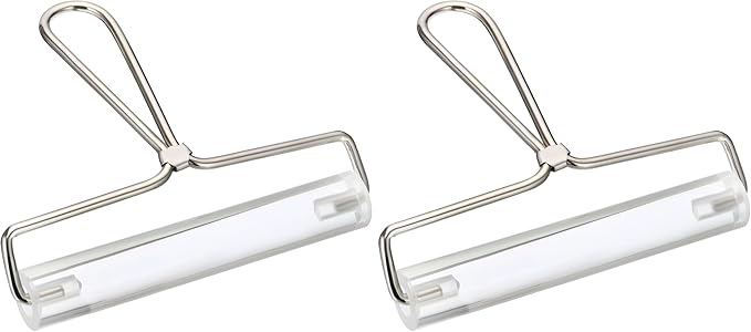 PATIKIL 6 Inch Acrylic Roller Brayer, Clay Rolling Pin Tools with Steel Handle for Wallpaper Printing Printmaking Ink Stamping Tape Construction (Pack of 2)