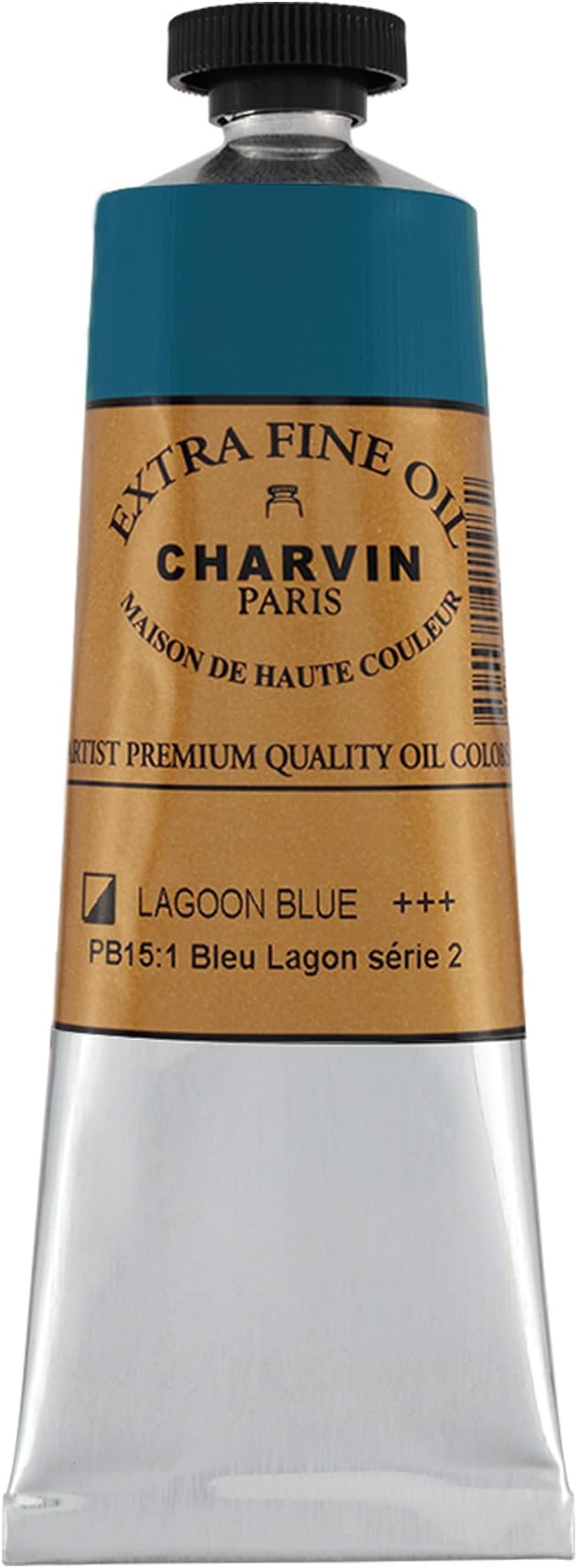 Charvin Extra Fine Oil Paint, Blue Lagoon 60 mL - Triple-Milled, Rich Texture, Poppy Oil-Based, Light-Fast, Handmade, Archival Quality