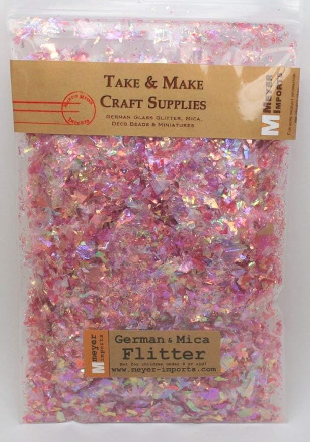 Red-Iridescent Ice Flakes- Iridescent Ice Glitter Flakes for Nail Art - Lightweight Holographic Polyester - 311-4338 - 1/2 oz (14 grams)