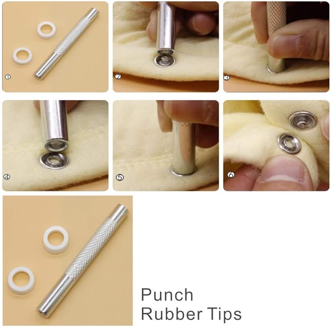 200Pcs Snap Fastener Tool Diameter 9.5mm Metal Eyelets Shoes Clothes Crafts with Heavy-Duty Eyelet Grommet Pliers