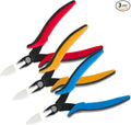Flush Cutters, 3 Pack 5.3" Wire Cutters for Crafting, Ultra Sharp Flush Cut Pliers for Jewelry Making, Diagonal Cutting Pliers for Models, Aluminum Wire, Jewelry, Plastic and Soft Copper Wire